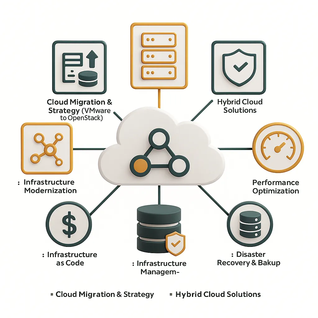Illustration of cloud infrastructure services