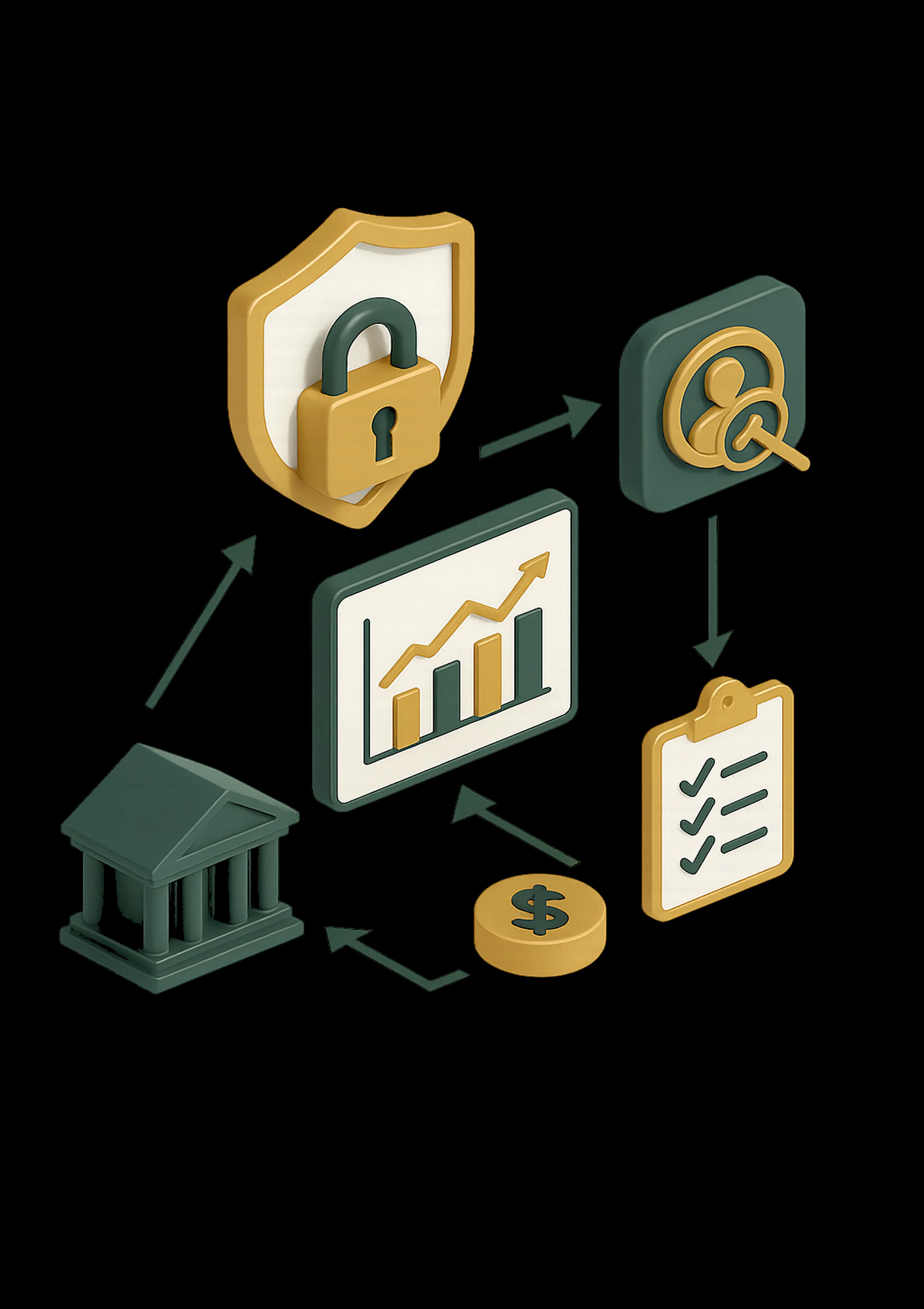 Modern financial solutions illustration